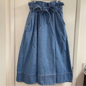 ❌SOLD❌ H&M Blue Denim Paper Bag Skirt